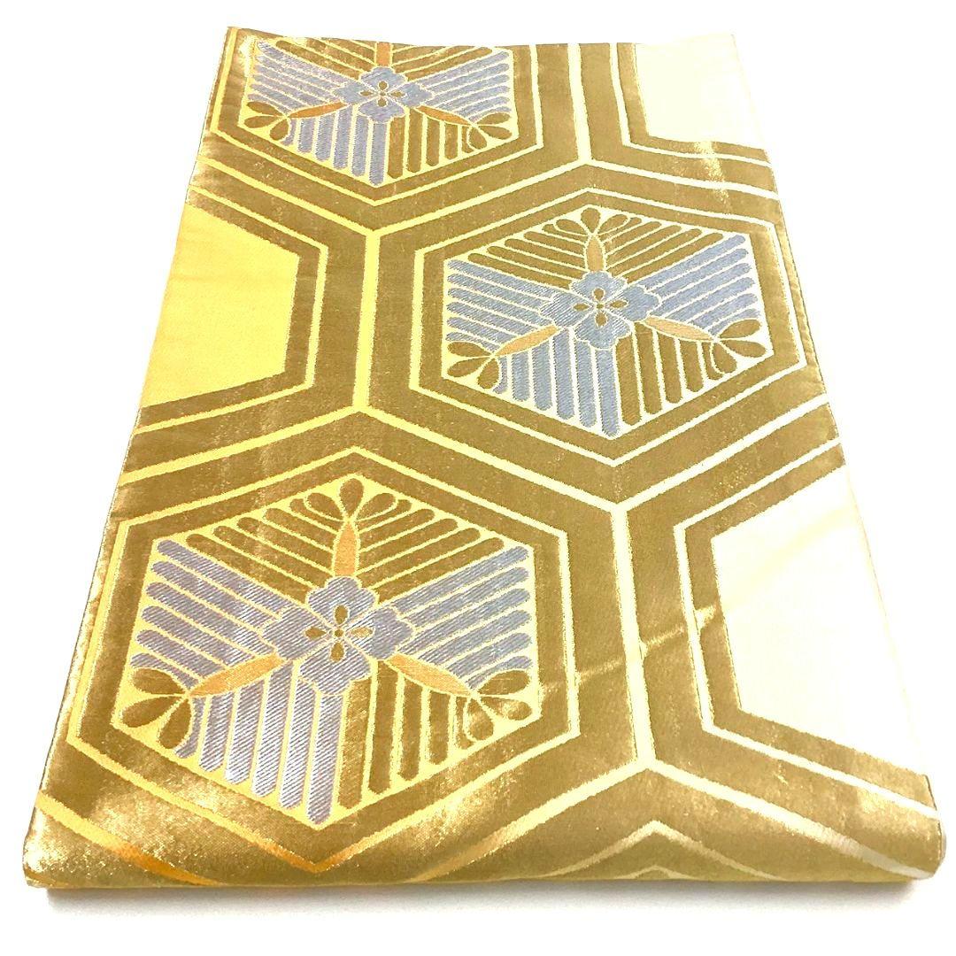 4952# Japanese Vintage Fukuro Obi Belt Kimono Fabric Silk Traditional Untailored