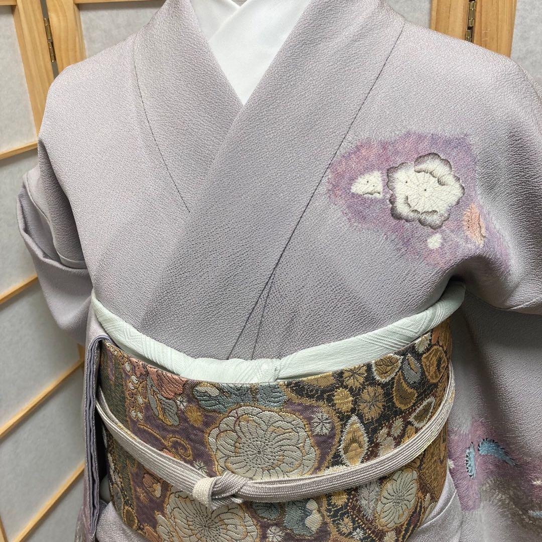 2887# Japanese Kimono Vintage Womens Silk Fabric Robe Kimono only sold Shibori