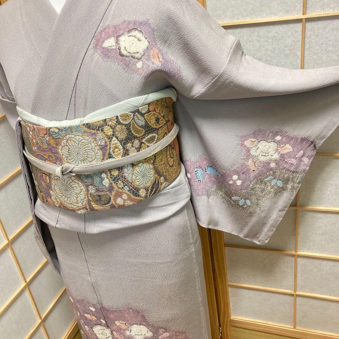 2887# Japanese Kimono Vintage Womens Silk Fabric Robe Kimono only sold Shibori