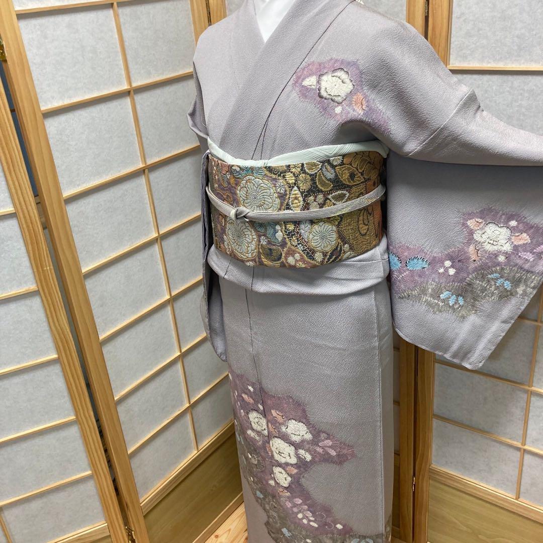 2887# Japanese Kimono Vintage Womens Silk Fabric Robe Kimono only sold Shibori