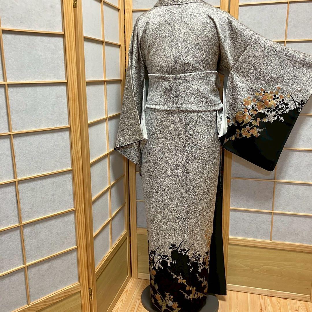 5480# Japanese Kimono Vintage Womens Silk Fabric Robe Kimono only sold