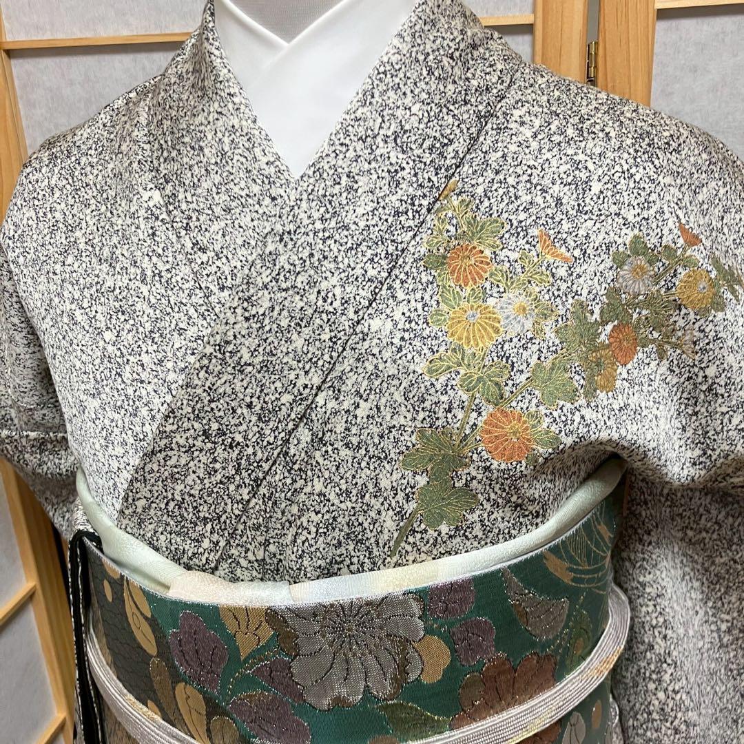 5480# Japanese Kimono Vintage Womens Silk Fabric Robe Kimono only sold