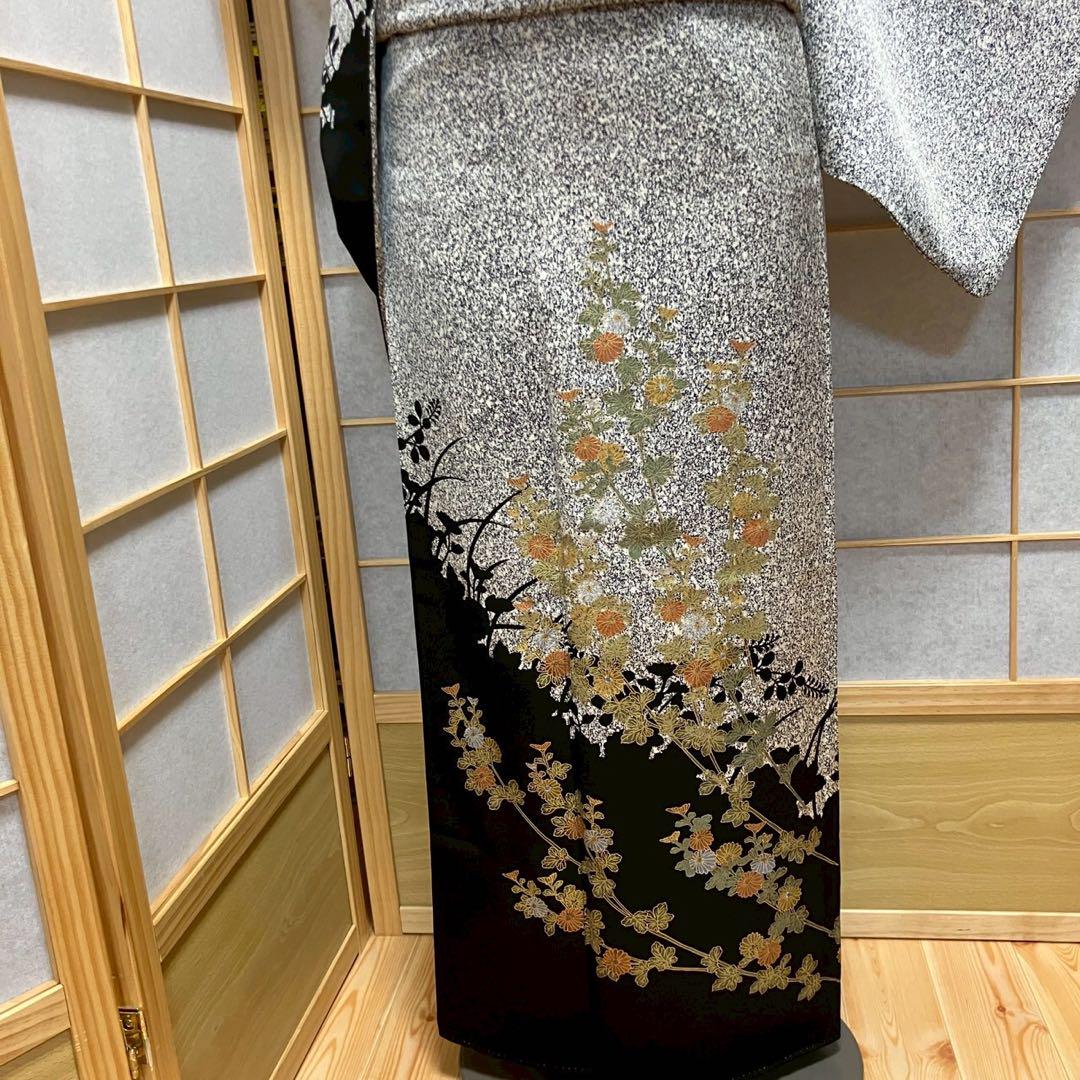 5480# Japanese Kimono Vintage Womens Silk Fabric Robe Kimono only sold