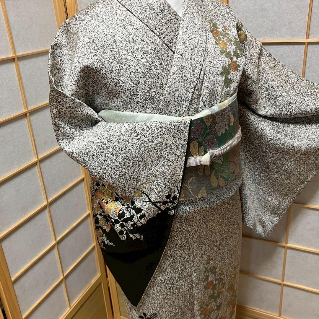 5480# Japanese Kimono Vintage Womens Silk Fabric Robe Kimono only sold