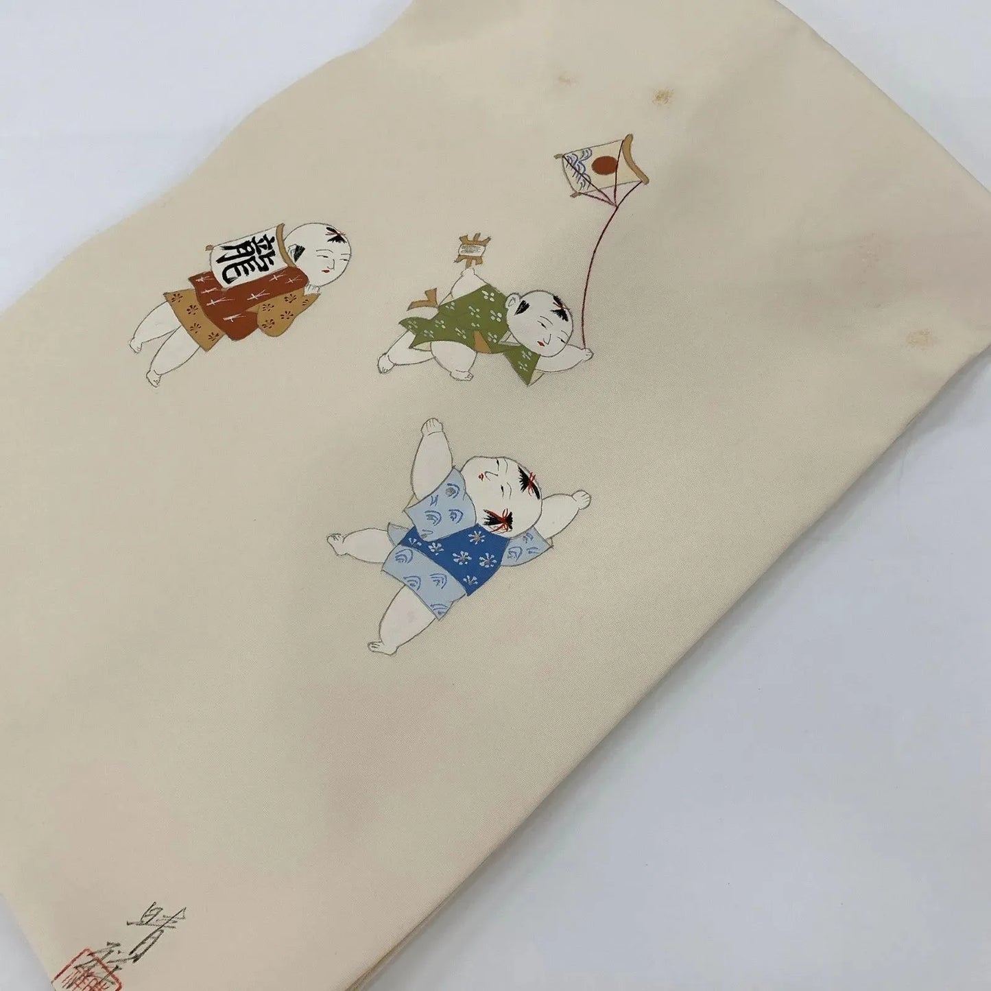 5583# Japanese Vintage Nagoya Obi Belt Kimono Fabric Silk Traditional