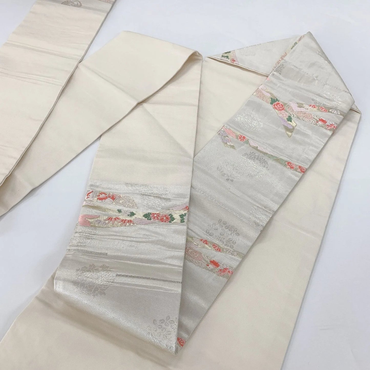 5586# Japanese Vintage Nagoya Obi Belt Kimono Fabric Silk Traditional