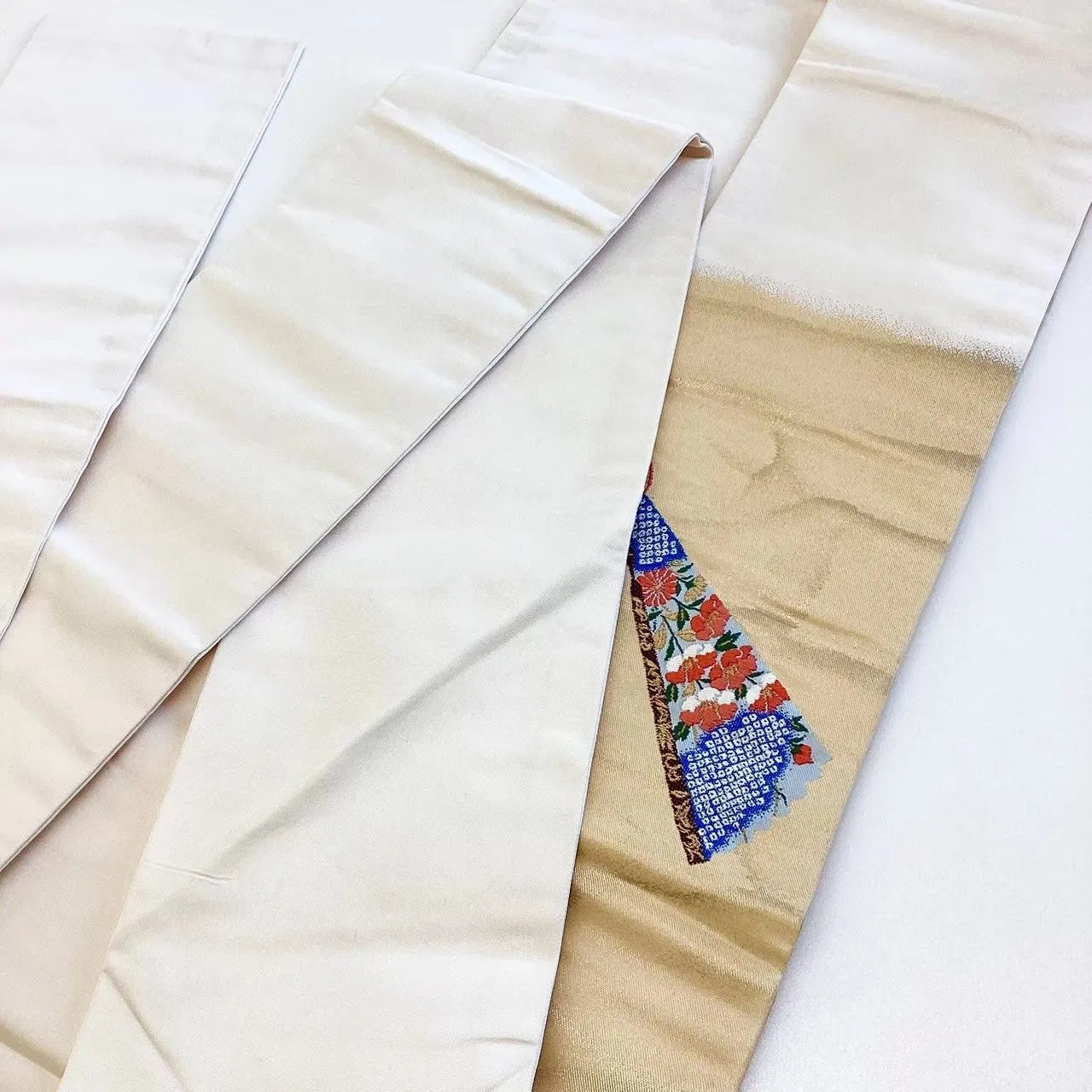 5649# Japanese Vintage Nagoya Obi Belt Kimono Fabric Silk Traditional