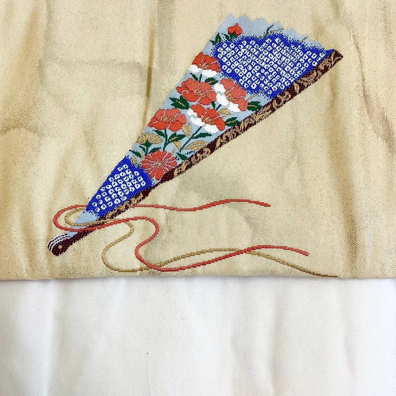 5649# Japanese Vintage Nagoya Obi Belt Kimono Fabric Silk Traditional