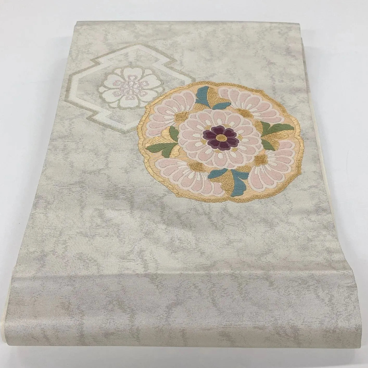 5577# Japanese Vintage Nagoya Obi Belt Kimono Fabric Silk Traditional