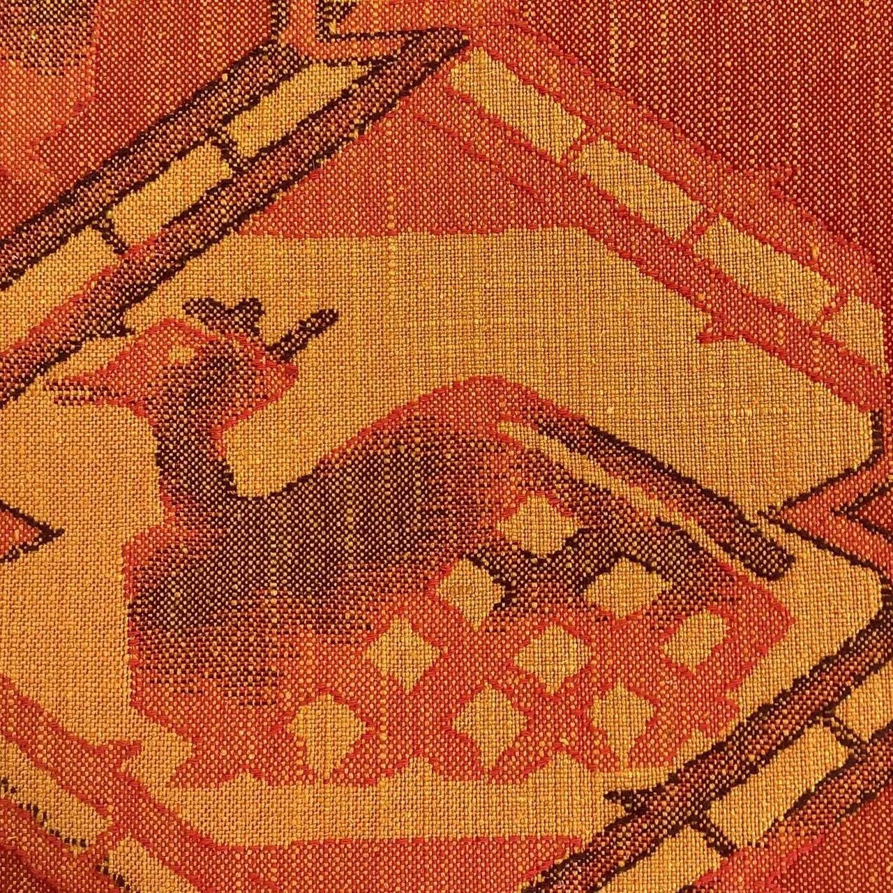 5640# Japanese Vintage Nagoya Obi Belt Kimono Pongee Fabric Silk Traditional