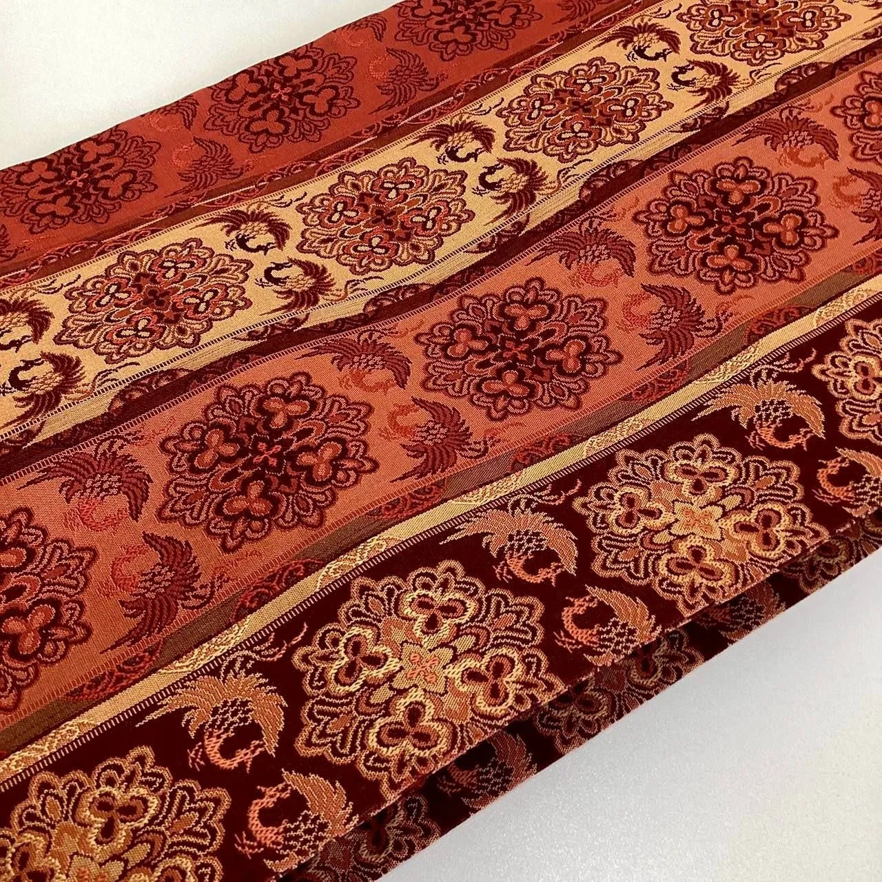 5714# Japanese Vintage Nagoya Obi Belt Kimono Fabric Silk Traditional