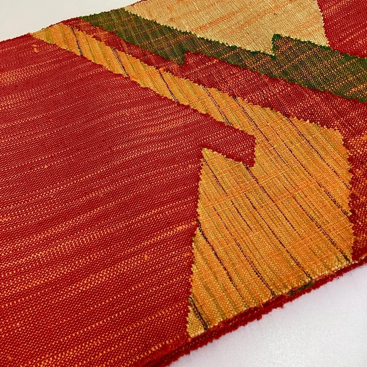 5646# Japanese Vintage Nagoya Obi Belt Kimono Pongee Fabric Silk Traditional