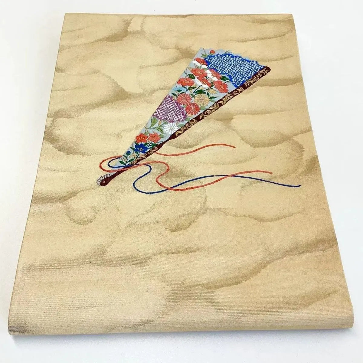 5649# Japanese Vintage Nagoya Obi Belt Kimono Fabric Silk Traditional