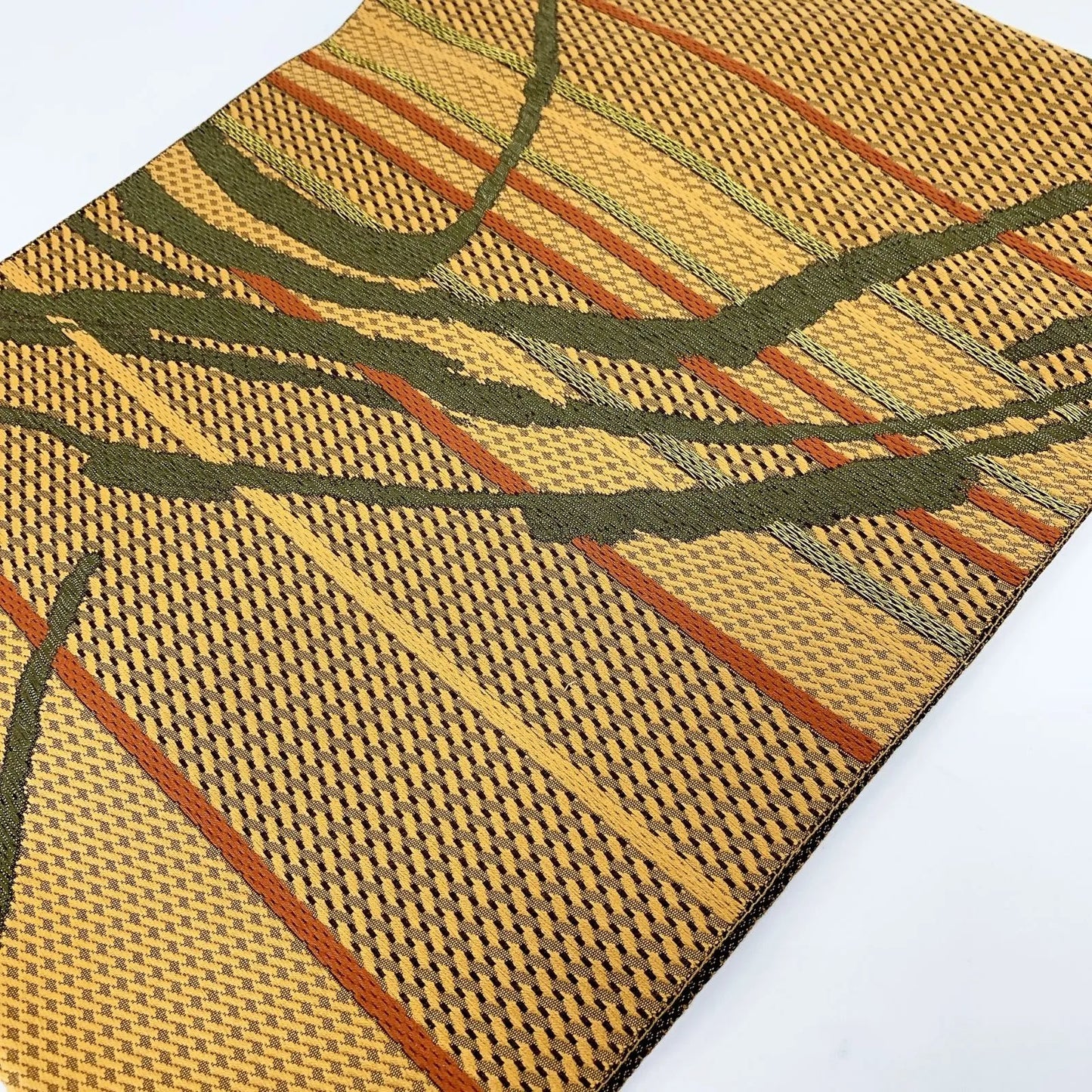 5597# Japanese Vintage Nagoya Obi Belt Kimono Fabric Silk Traditional