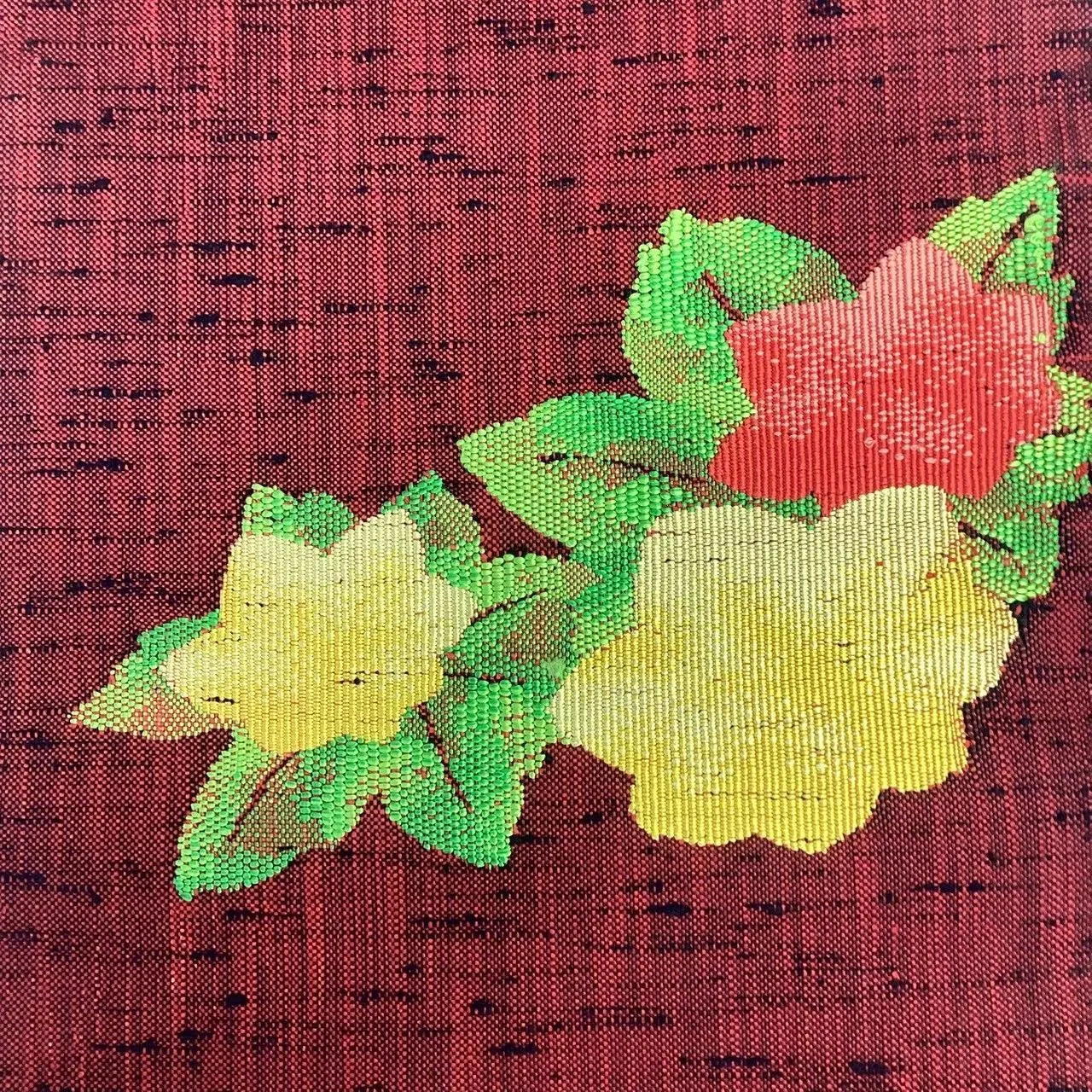 5660# Japanese Vintage Nagoya Obi Belt Kimono Pongee Fabric Silk Traditional