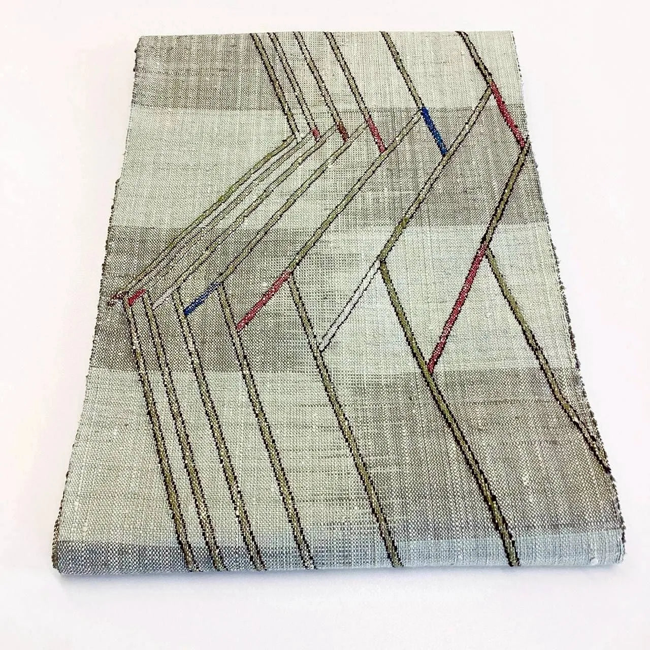 5713# Japanese Vintage Nagoya Obi Belt Kimono Pongee Fabric Silk Traditional