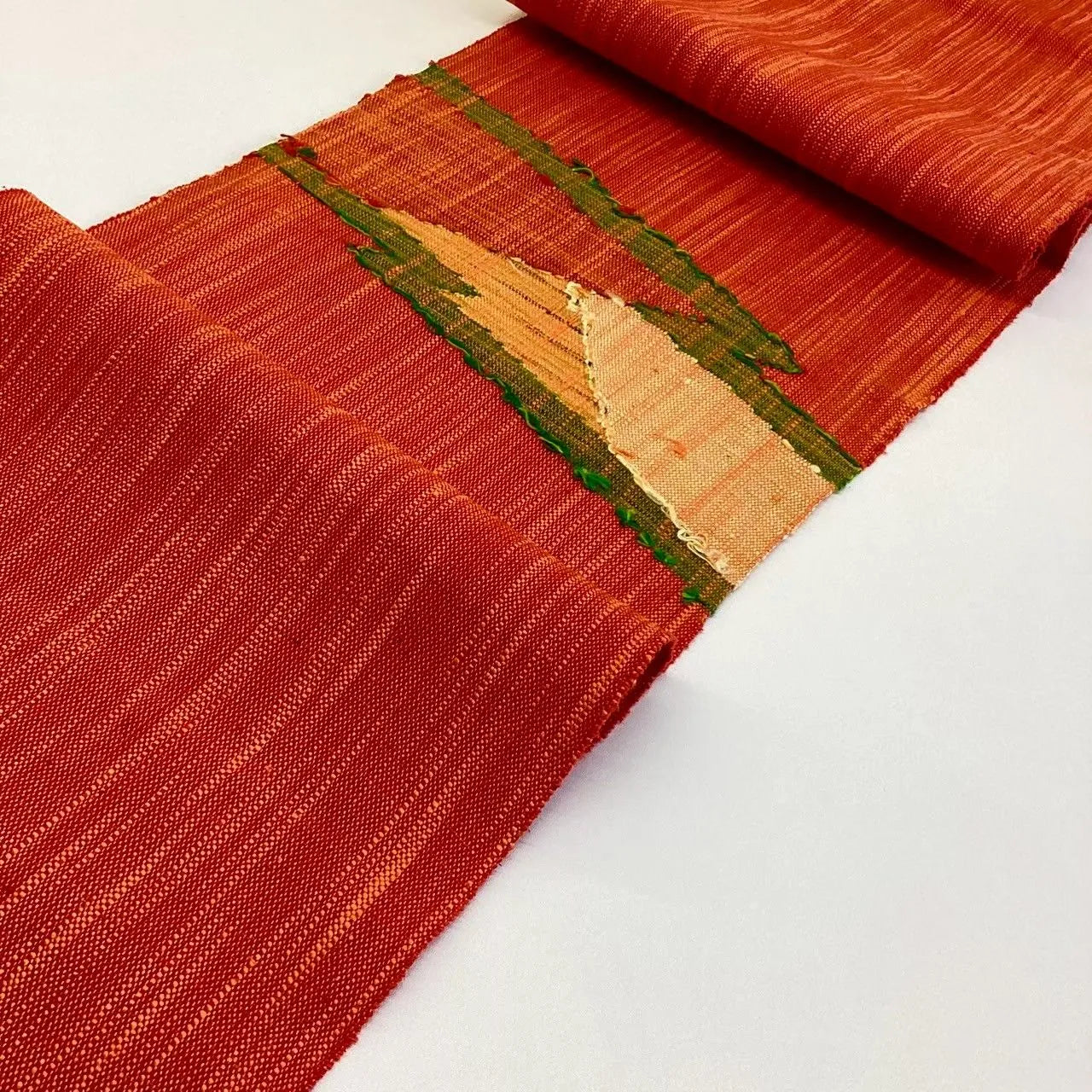 5646# Japanese Vintage Nagoya Obi Belt Kimono Pongee Fabric Silk Traditional