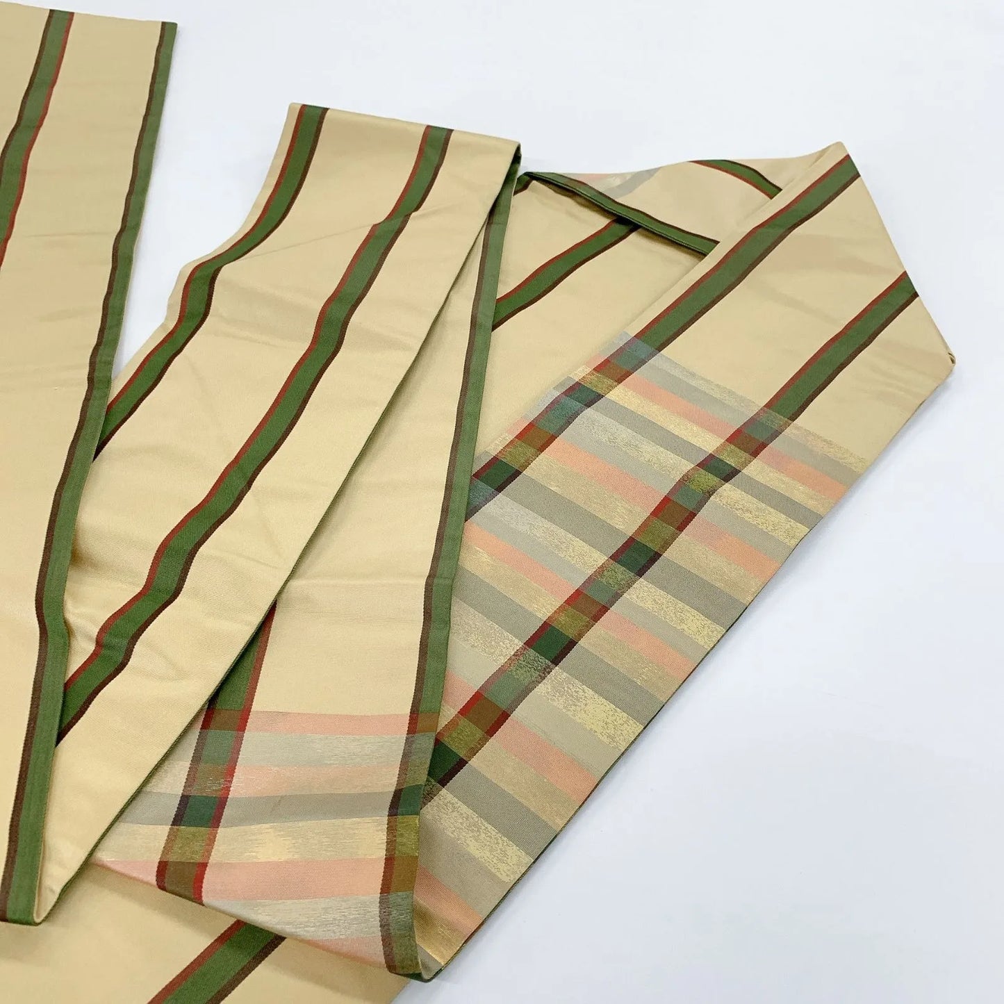 5592# Japanese Vintage Nagoya Obi Belt Kimono Fabric Silk Traditional