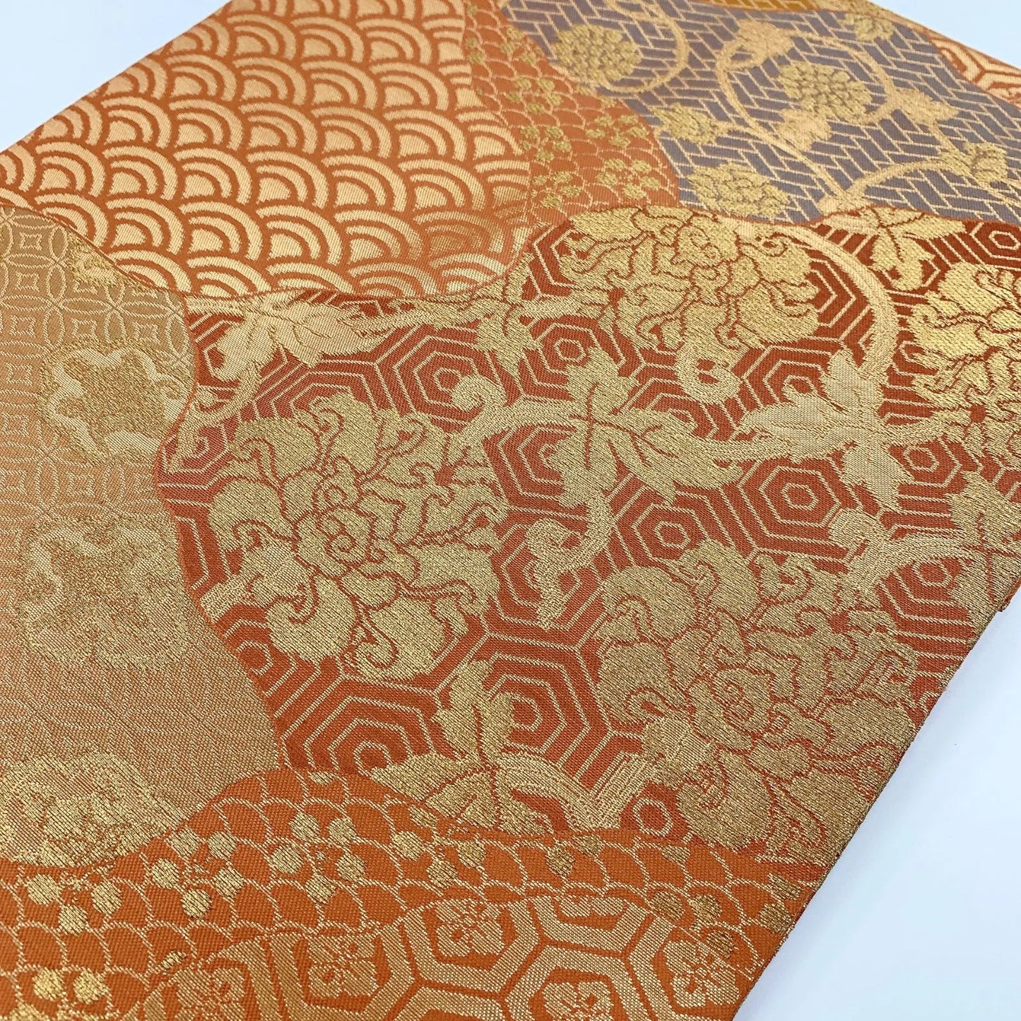 5604# Japanese Vintage Nagoya Obi Belt Kimono Fabric Silk Traditional